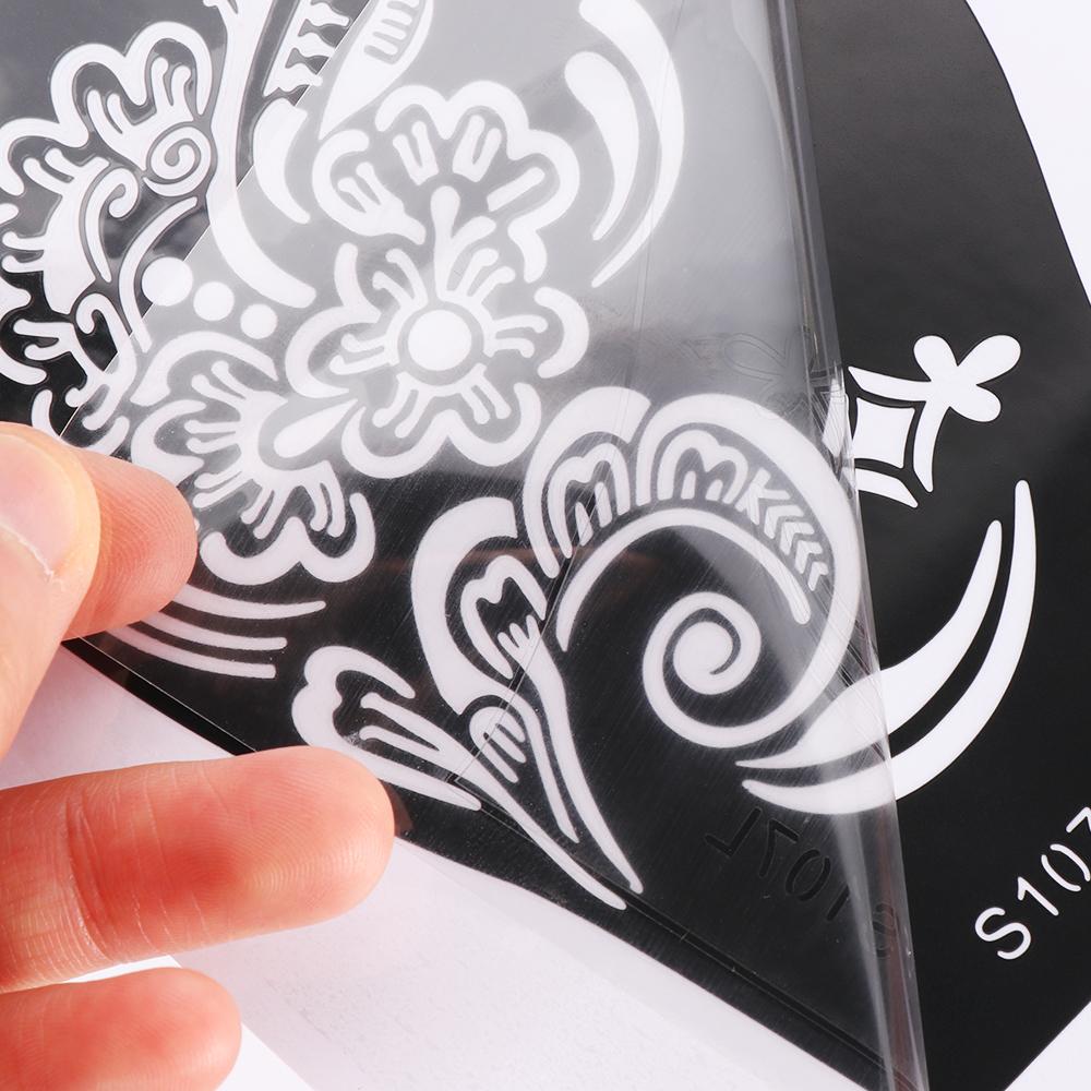 2025 Neues Professionelles Henna Schablone Temporäres Handtattoo Körperkunst Aufkleber Vorlage Hochzeit Werkzeug Blume Tattoo Schablone