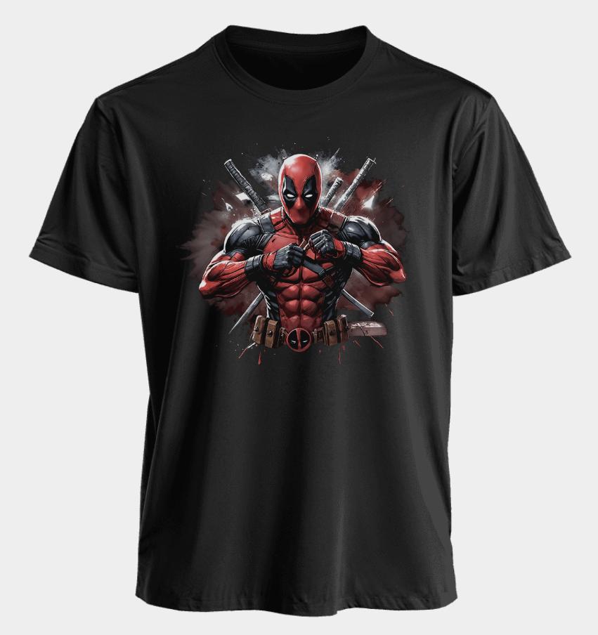 Men's and Women's T-shirts Deadpool Summer American Spring and Autumn Sports Fitness Oversized Fashionable Short-sleeved