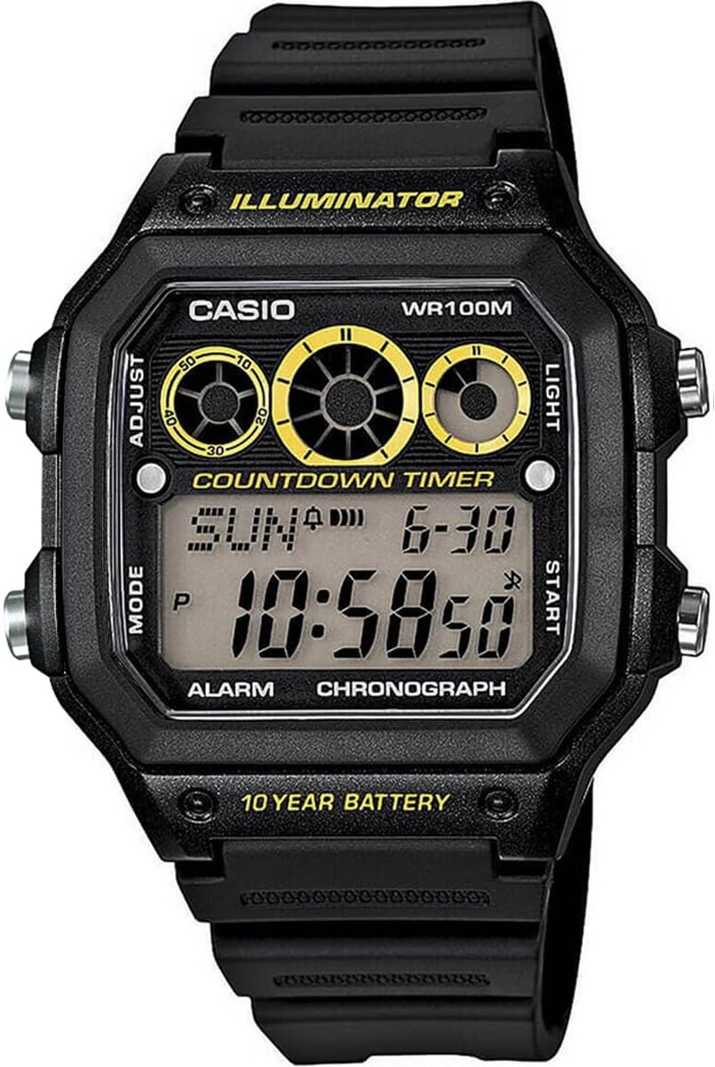 

[Casio] CASIO Standard Digital Watch AE-1300WH-1AV Men s Black Overseas Model [Parallel Import]