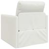 Sofa Bed 60 Cm White Faux Leather