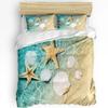 Beach Sand Waves Starfish Shell Conch Bedding Set 3pcs Duvet Cover Pillowcase Kids Adult Quilt Cover Double Bed Set Home Textile