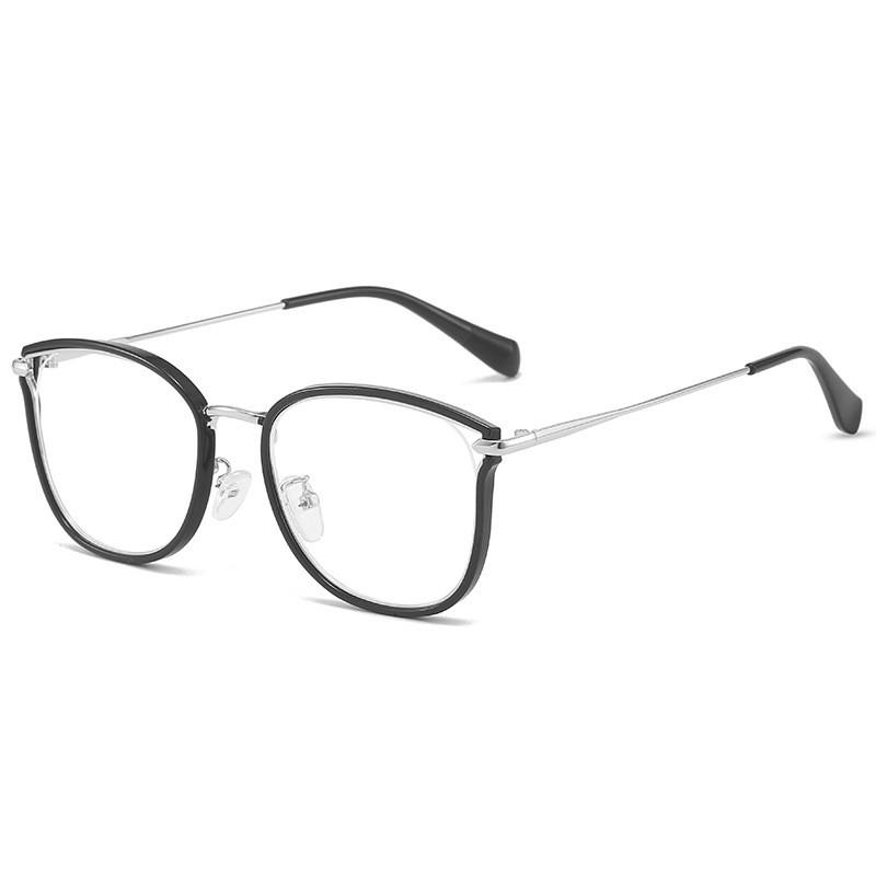 Minimalist Blue Light Glasses With Metal Tr Frame For Daily Use And Computer Work