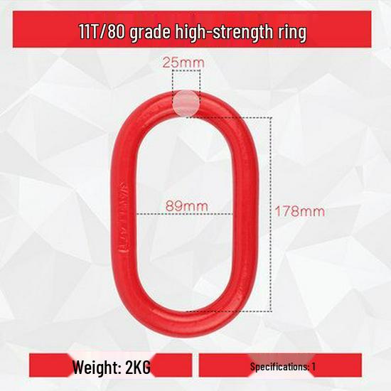 Heavy Duty Lifting Chain Connector with Eye Ring and Snap Hook