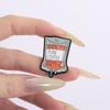 Inject Coffee Enamel Pin Medical Syringe Infusion Bags Pure Coffee Brooches Lapel Badge Jewelry Gift For Coffee Lover Friends