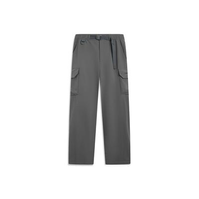 LiNing Outdoor CF Waterproof Soft Shell Straight Leg Fleece Lined Pants Men Pants AYKV589-1