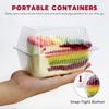 50pcs PET Plastic Cake Slice Containers Disposable Pie Package Box Dessert Storage Box  Bakery Use
