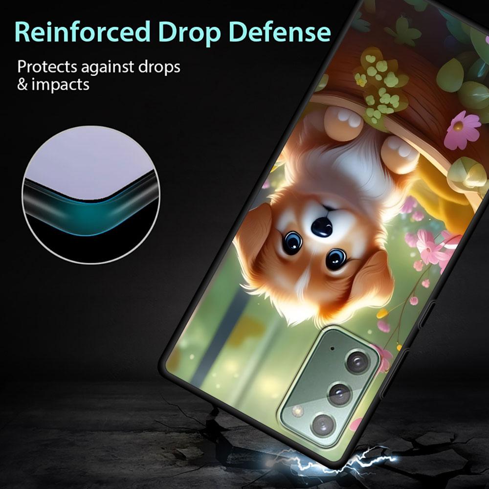 Cartoon Dogs Case for Samsung Galaxy Note 20 Ultra 8 10 Lite 9 TPU Phone Cover Note 10 Plus Black Soft Shell Funda Capa