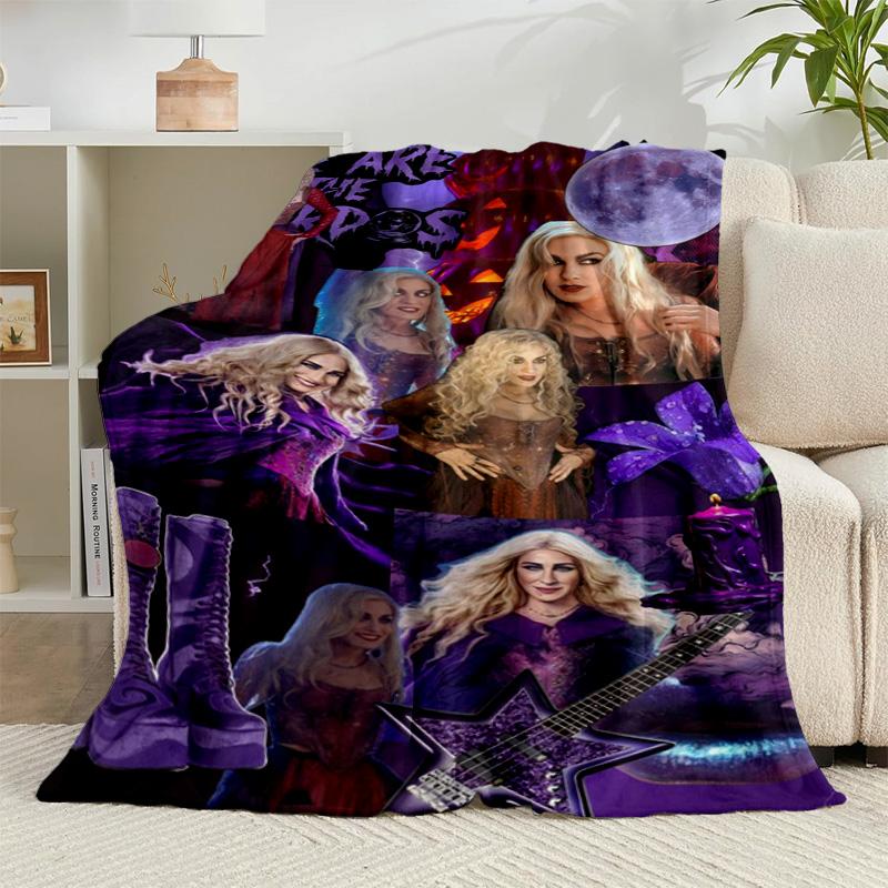 1PC Halloween witches Flannel Blanket Gift, Suitable for Both Men And Women, Soft Ideal for Beds And Sofa, Birthday Or Christmas Gift