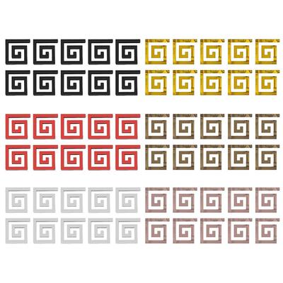 10pcs Self-Adhesive DIY Wall Sticker 3D Mirror Acrylic Mirror Sticker Corner Line  Home Decoration