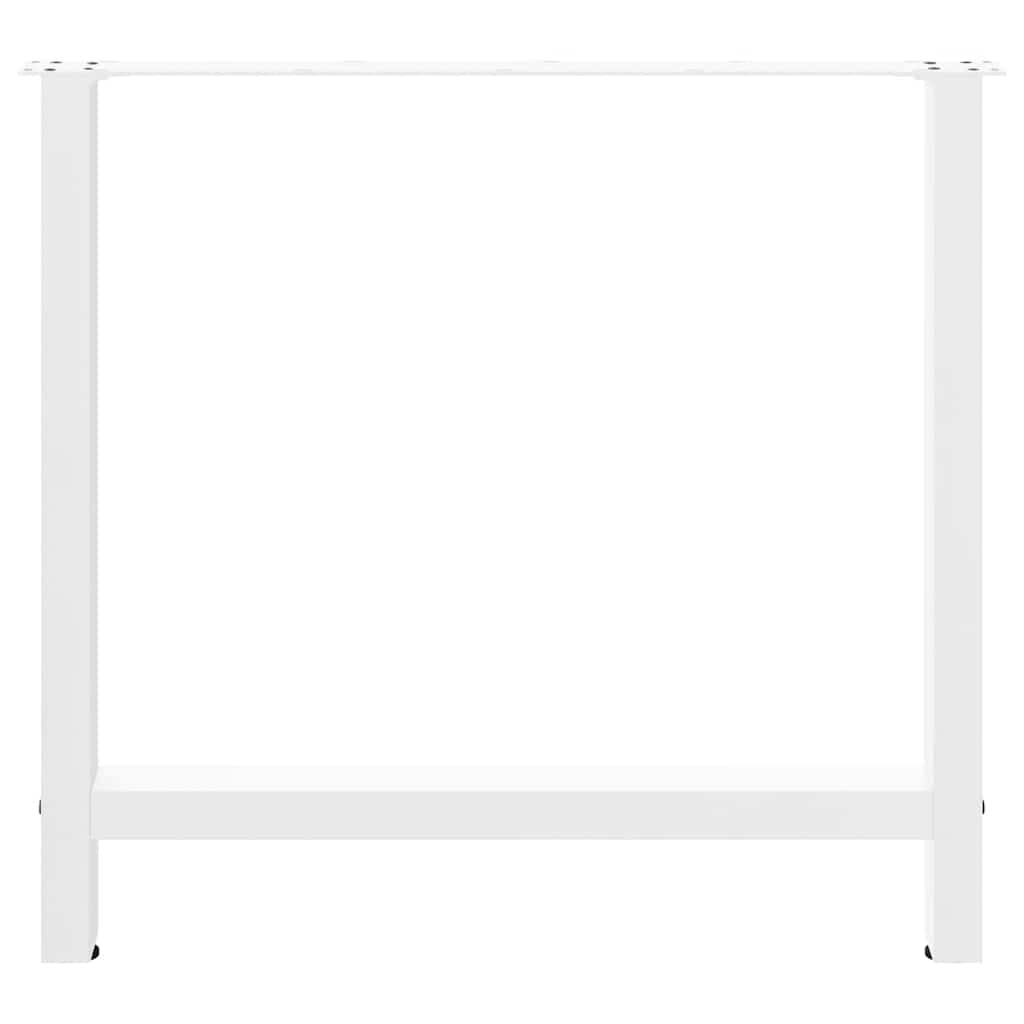 Vidaxl Nogi Do Stolika Kawowego, Białe, 2 Szt., 80X(72-73) Cm, Stal