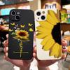 Summer Sunflower Pattern Phone Case For iPhone 16 15 11 12 14 13 Pro Max Mini X XSMax XR 7 8 Plus SE4 16e Silica Covers Fundas