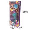 32CM Mini barevné odlesky Hudba Mořská panenka Princezna Dívčí hračka 3D Big Eyes BJD Princezna Kompletní oblečení Kolekce šatů Dětská panenka Dárek