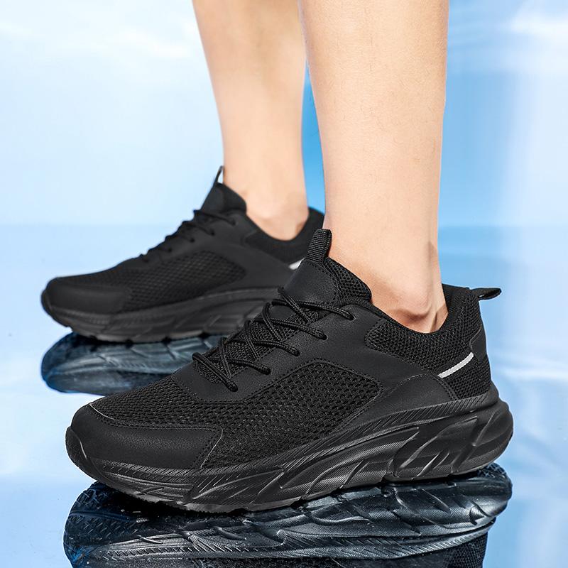 Herren Sportschuhe Atmungsaktive Freizeitschuhe Fliegendes Strickmuster Outdoor Übergröße Laufschuhe