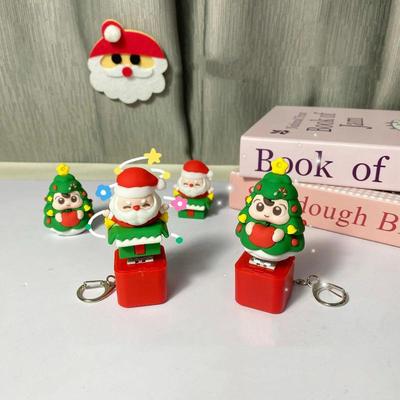 Weihnachtsmann Stressabbau Schlüsselanhänger Sprachfunktion Weihnachts-Schlüsselring für Tasche Anhänger Weihnachtsfeier Kleines Geschenk