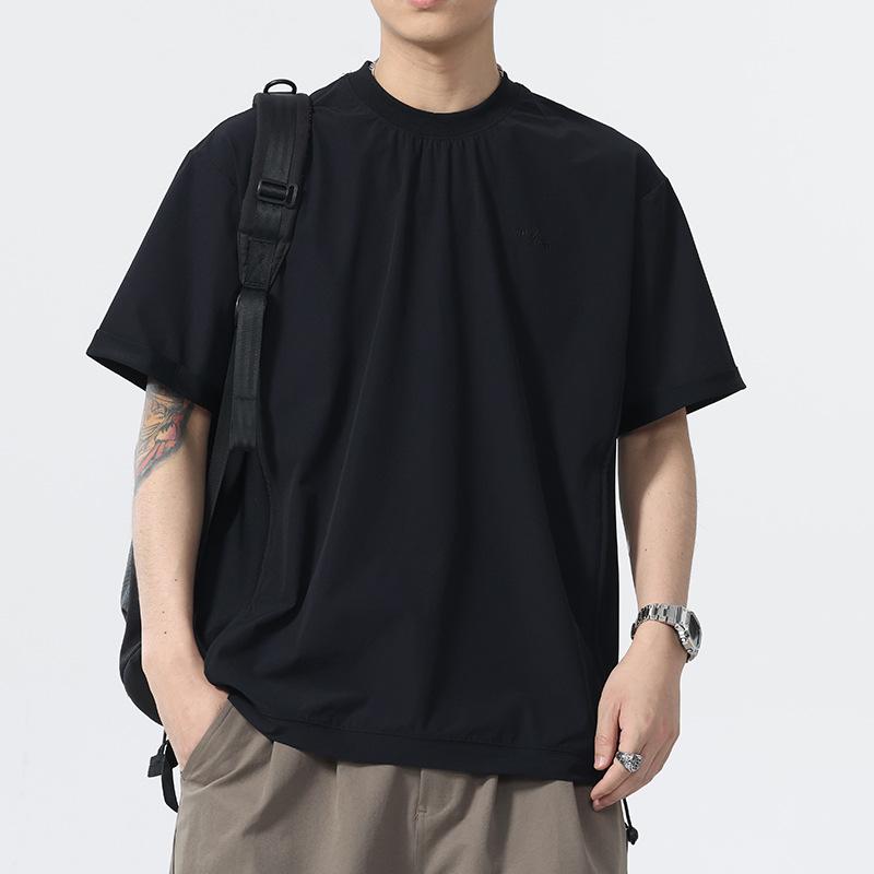 New Summer Thin Summer Ice Silk Cool Outdoor Short-sleeved T-shirt for Men M