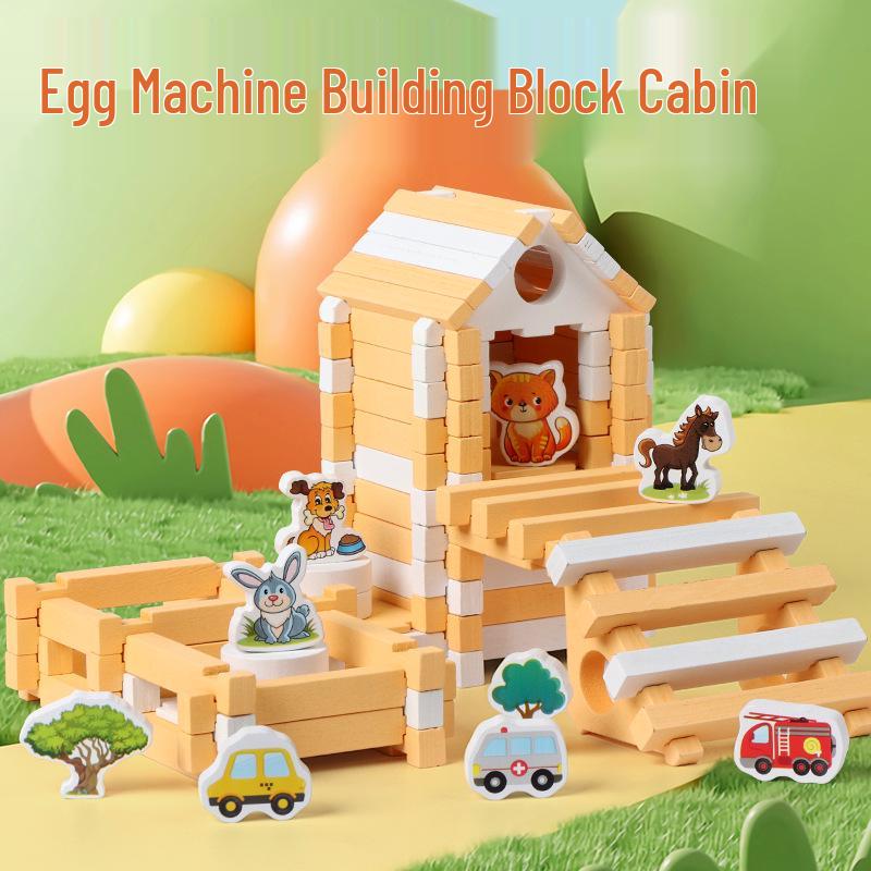 100-Piece Natural Wood Creative Building Blocks for Kindergarten
