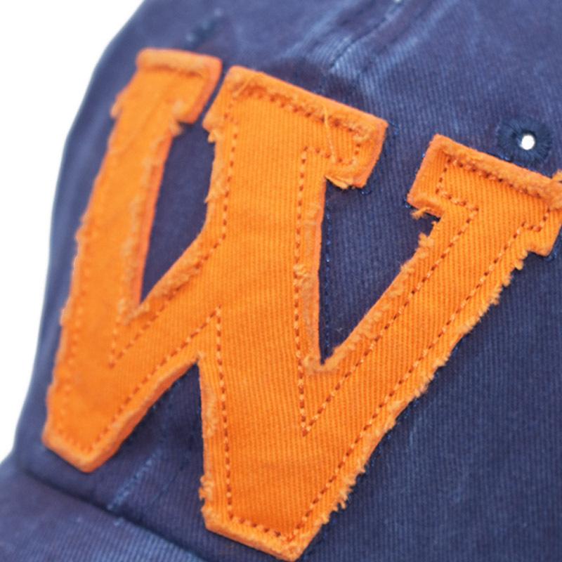 Classic italic W letter embroidered baseball cap washed and old outdoor cap
