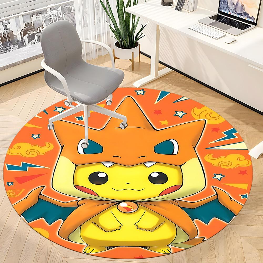 1pc Charmander Office Round Area Rug, Under Office Chairs Bedroom Living Room Home Decor  a1022265
