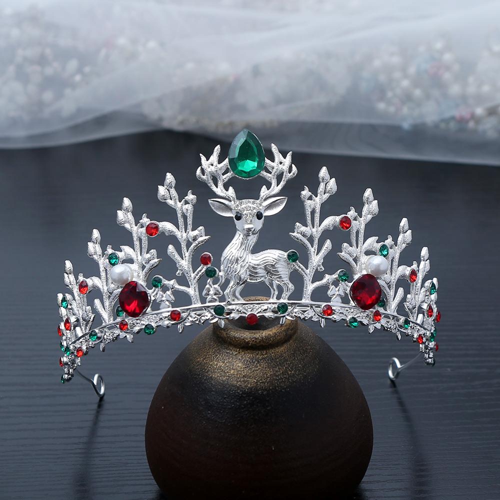 

1 шт. Модная рождественская тиара со снежинками, драгоценными камнями, корона для волос, замысловатый праздничный дизайн, идеально подходит для праздничных вечеринок, косплея