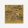 Twill Silk Scarf Woman China Style Painting Square Scarves Wraps Bandana Small Hijab Silk Foulards Tie Headband Neckerchief 53CM