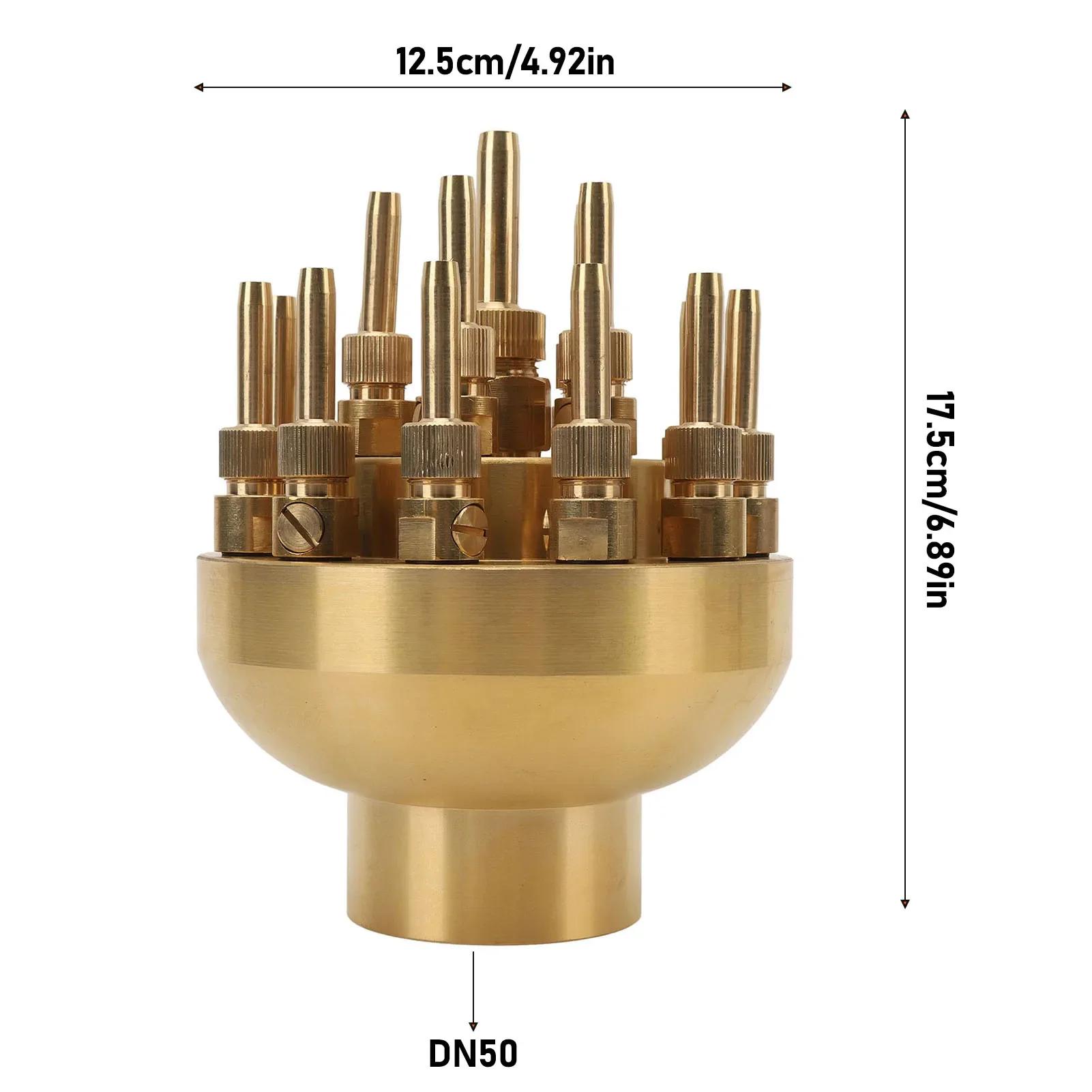 

Форсунка для фонтана Латунная G2 Дюйм DN50 Трехъярусная Регулируемая Столб Водяная Форсунка для Фонтана Распылитель Спрей-головка Для Сада Бассейна Пруда