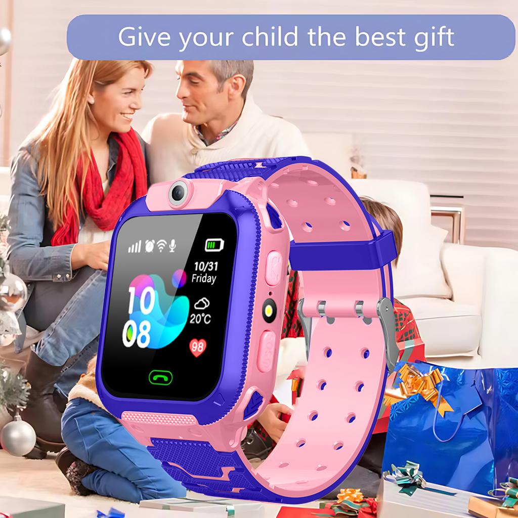 Q12B SIM Smart Watch Kids GPS WIFI Video Call SOS IP67 Waterproof Child Smartwatch Camera Monitor Tracker Location Phone Watches