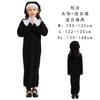 Halloween costume Adult nun cosplay, black priest costume Maria play festival