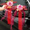 Complete Wedding Car Decoration Set: Pull Flowers & Ribbons
