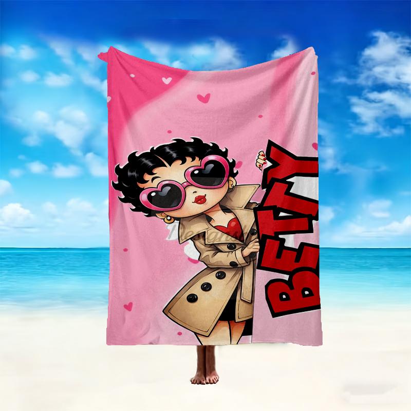 1pc Betty Boop Blanket, Super Cozy Printed Home Blanket, All-Season Warmth