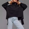 Autumn 2025 Women's European & American Solid Color Zipper Loose Sweatshirt