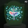 Glow In Dark Luminous  Girl Toilet Stickers Removable Wall Decals Bathroom Kids Room Home Window Car Decorations