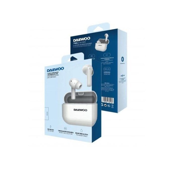 Daewoo Tws In Ear DW2002 Bezdrátová sluchátka s nabíjecím pouzdrem Bílá