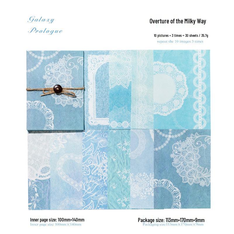 Ретро набор писем с бумажным кружевом: 30 листов, 6 стилей - Идеально для коллажа и DIY