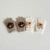 Cute Cartoon Baby Gloves Winter Warm Knitted Mittens for Toddler Kawaii Solid Color Kids Boys Girls Five Finger Gloves