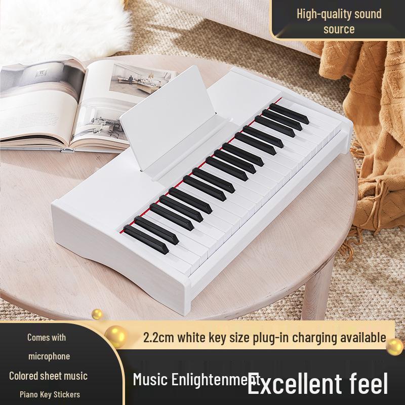 25 & 37-Key Wooden Children's Electronic Organ Piano: Beginner Musical Toy for Kids, Boys & Girls, Multifunctional for Home Use