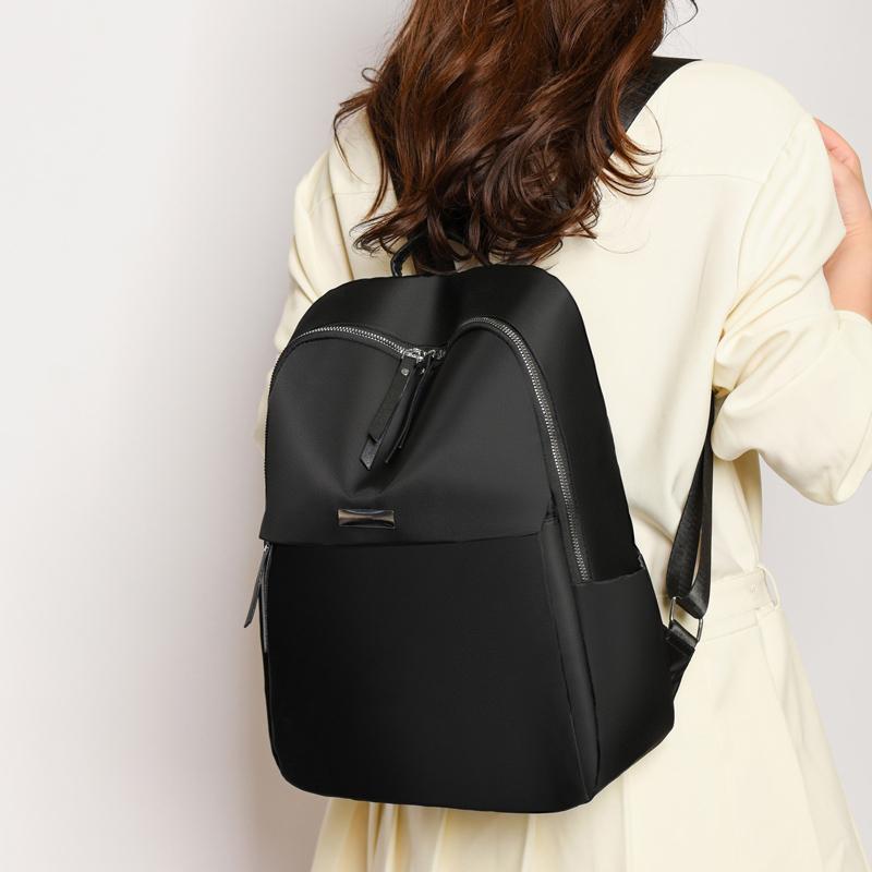 Oxford Women Travel Backpack Commuter Solid Color Backpack Student Schoolbag