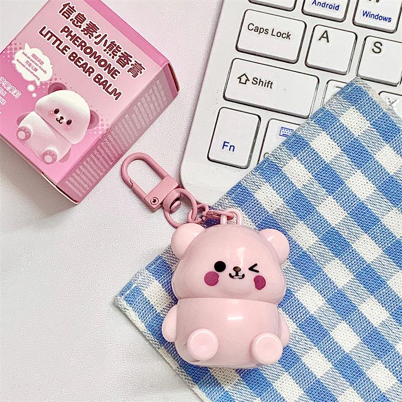 PEACH JO+ Pheromone Teddy Bear Solid Perfume Balm: Long-lasting, Light, Girly Fragrance