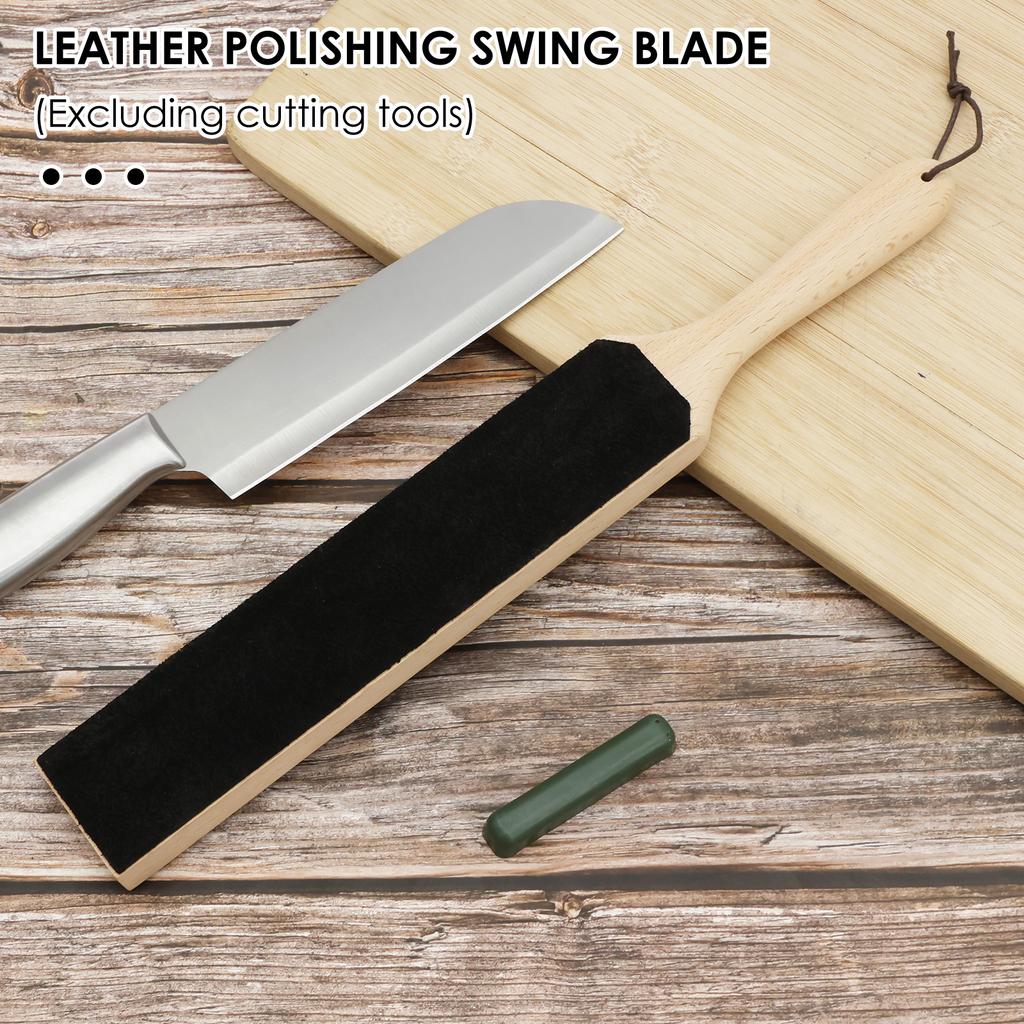 Double Side Leather Strop Leather Sharpening Strop for Razor Knives Double Sided Home Sharpening Tool and Polishing Board