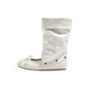 French Round Head Bow Two Wear Stacked Pants Tube Boots Women'S Inner Height Increase Shallow Mouth Ballet Single Shoes Removable Cool Boots