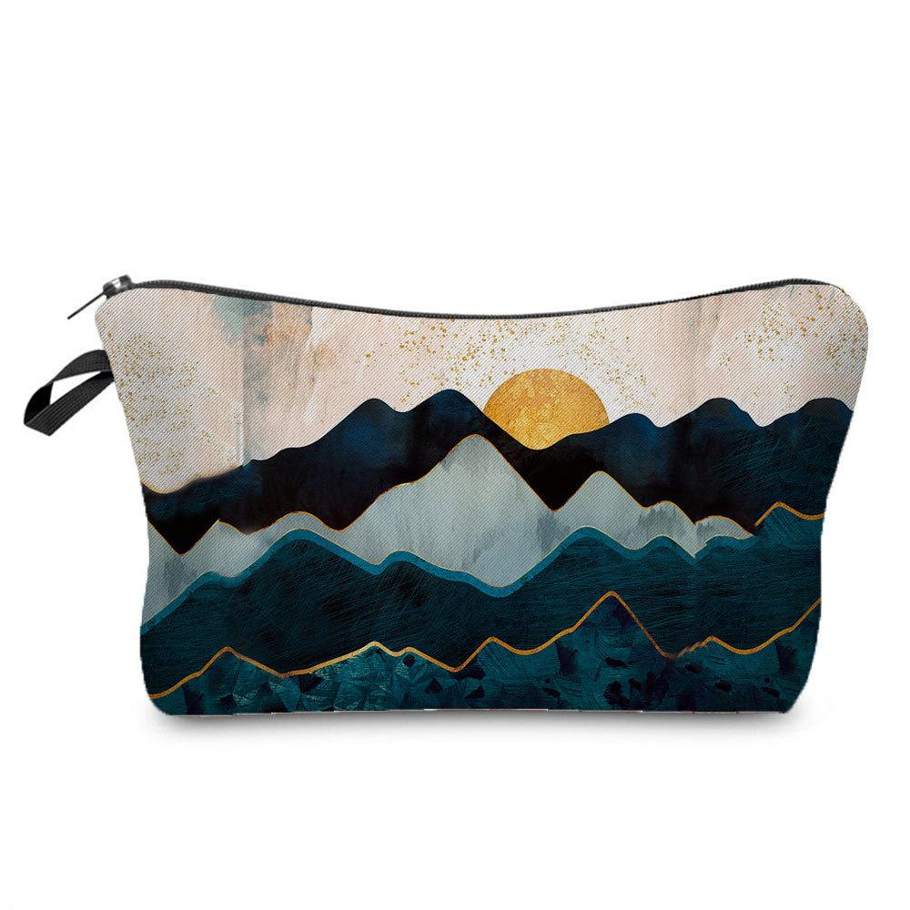 Women Landscape Painting Print Cosmetic Bag Toiletries Organize Travel Storage Case 6672
