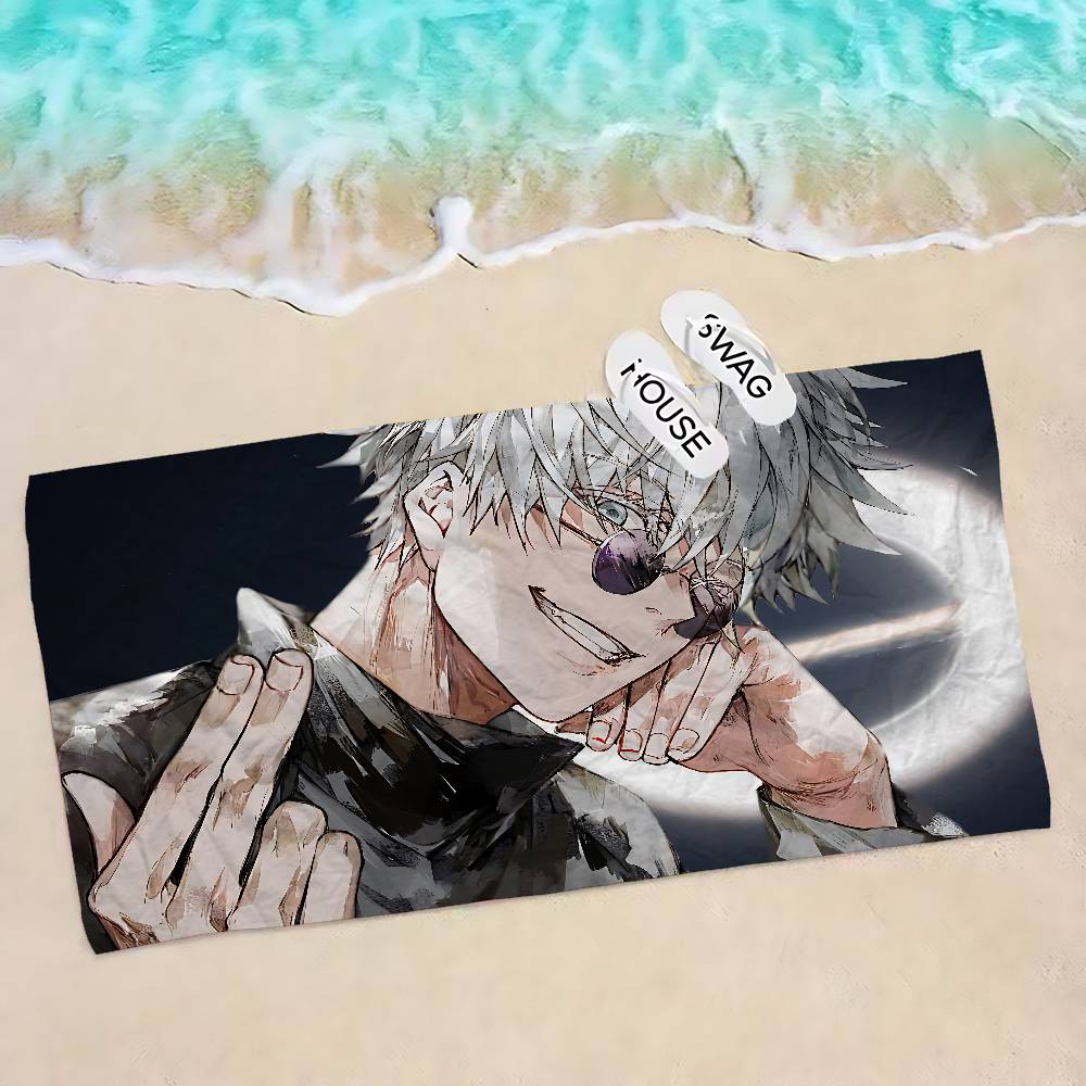 S-Satoru G-Gojo Anime Microfiber Beach Towel Absorbent Quick dry Soft Yoga Swimming Resort Mountain Climbing Towel