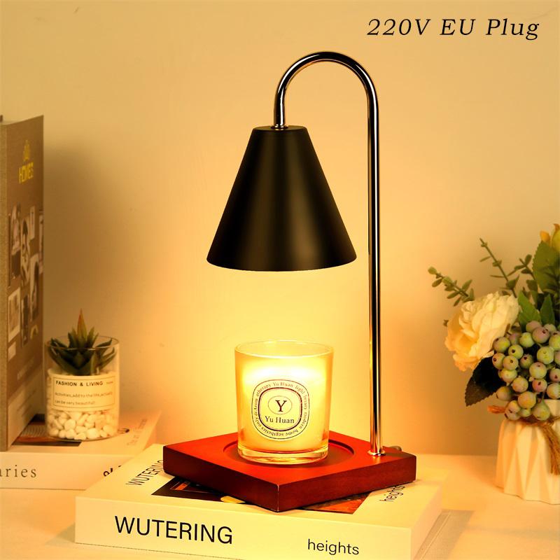 Gift Candle Warmer Table Lamp Aromatherapy Candlestick Lamp Bedroom Bedside Desk Lamp Study Office Home Retro Melting Wax Lamp