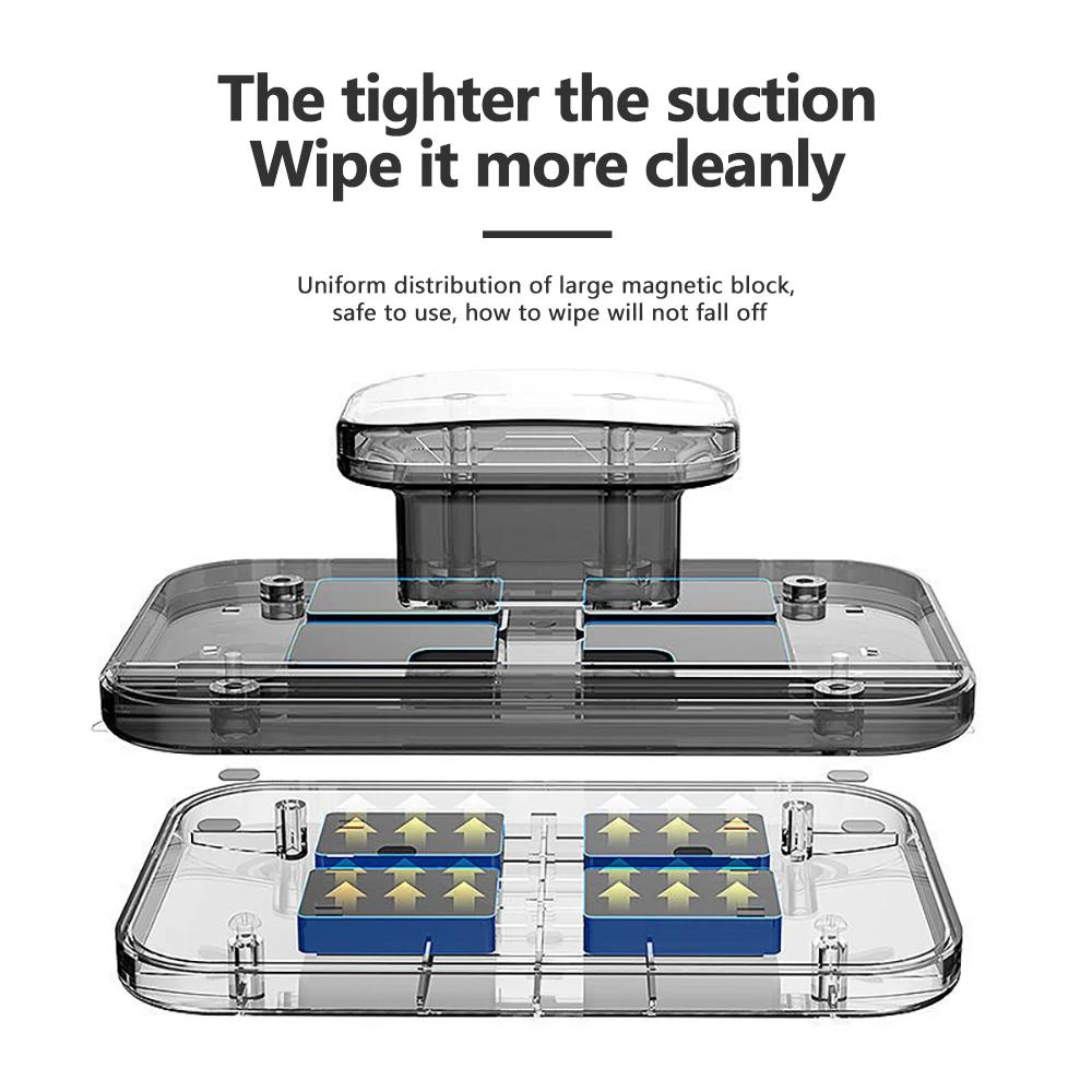 Magnetyczny Czyścik do Okien 3-45mm Dwustronny Wycierak do Okien Szczotka do Czyszczenia Szyb do Mycia Okien Zewnętrznych Domowe Narzędzie do Czyszczenia