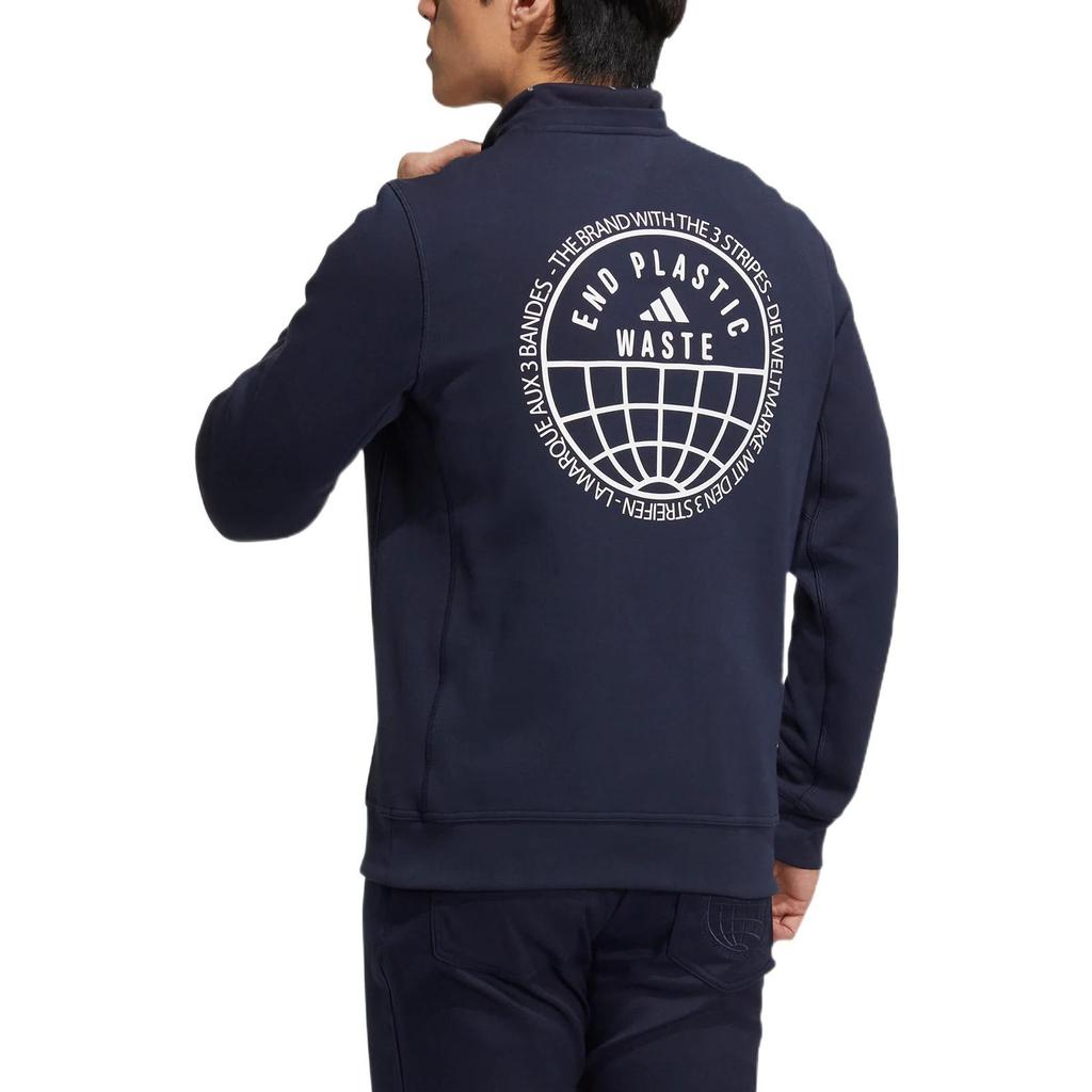 Adidas Sweatshirts Men's Dark Blue Crew Neck Moderate Regular HG5789