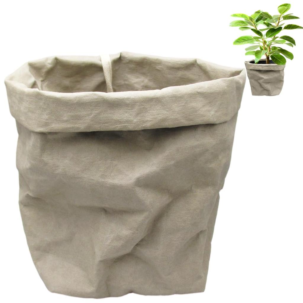Planter Cover for Indoor Made of Natural Craft Stylish Pot Cover To 7 Plants, Materials, Paper, (L (equivalent No. Pot), Gray)