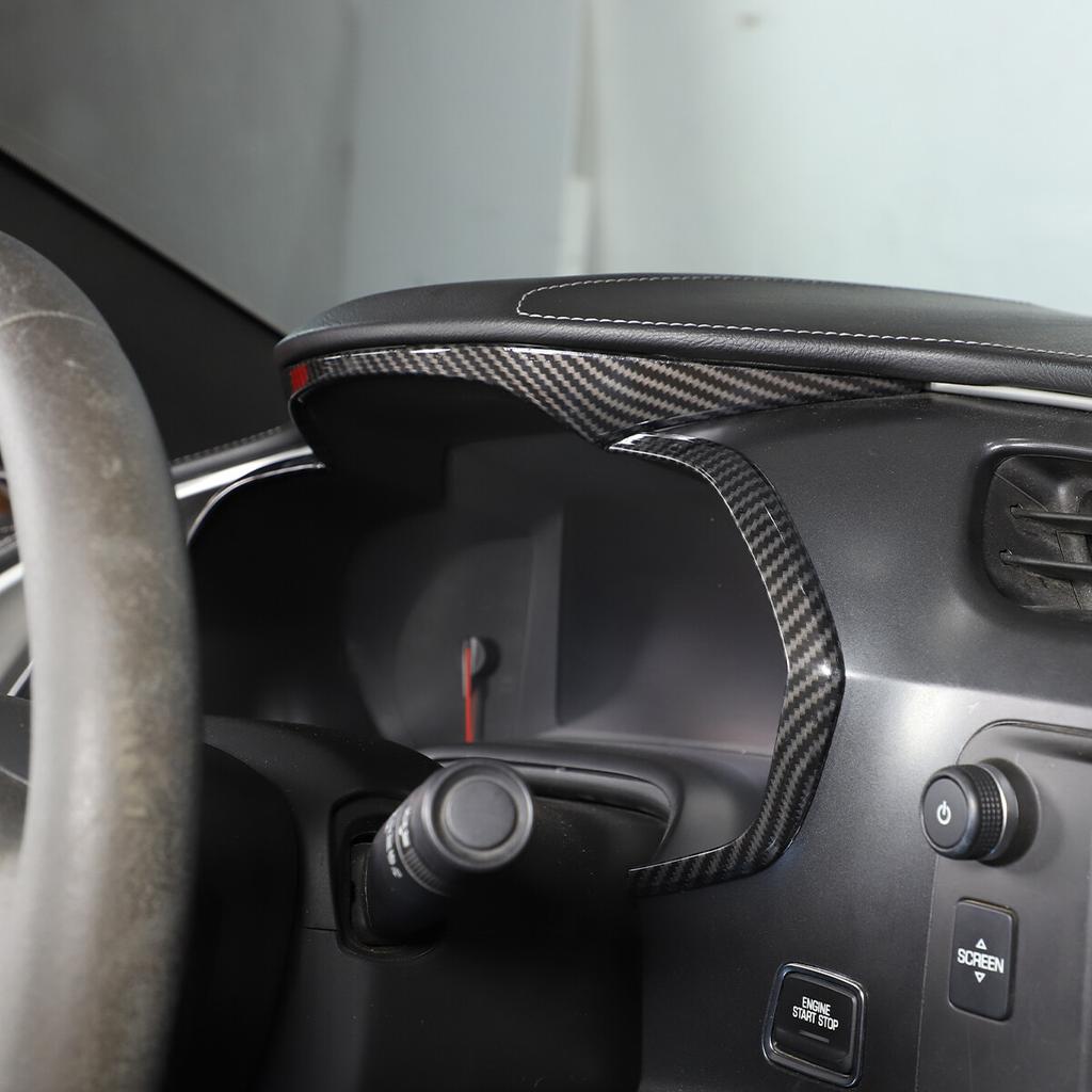 Carbon Style Dashboard trument Panel Trim For Corvette C7 ZR1 Z06 2014-