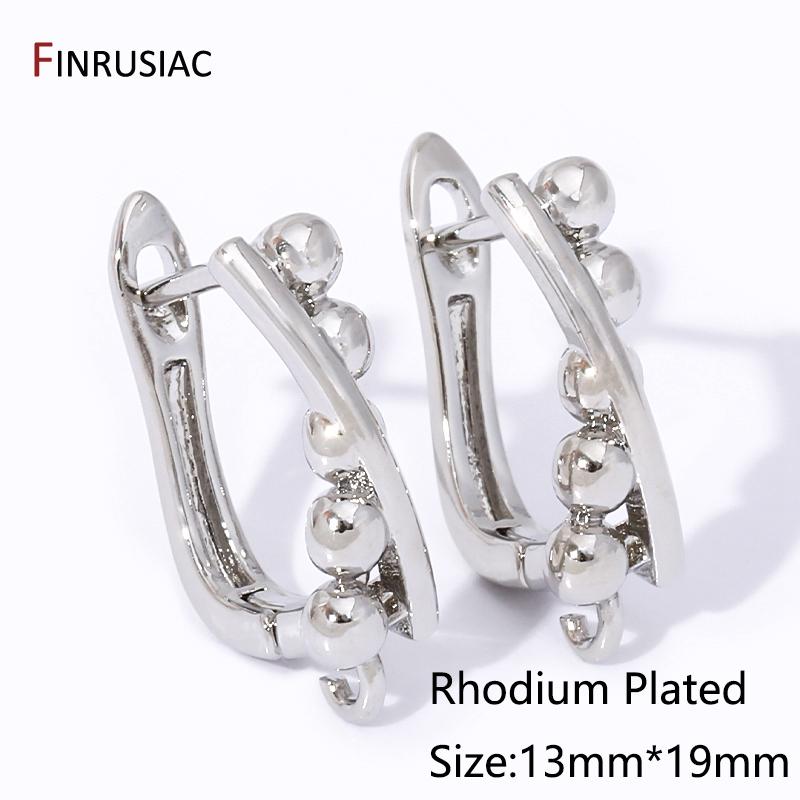 

Multi Styles 18K Gold Plated Brass Handmade Earwire Fixture Basic Earring Hooks For DIY Women Shvenzy Earrings Making Findings 1 pair