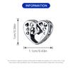 Beads Copper Charms Original Mother Child Hollow Heart Beads Fit Bracelet Jewelry Diy Women Fine Gift Accessory