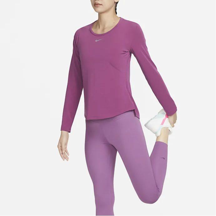 Nike T Shirts Women's Purple Crew Neck Moderate Straight Fit DD0621-653