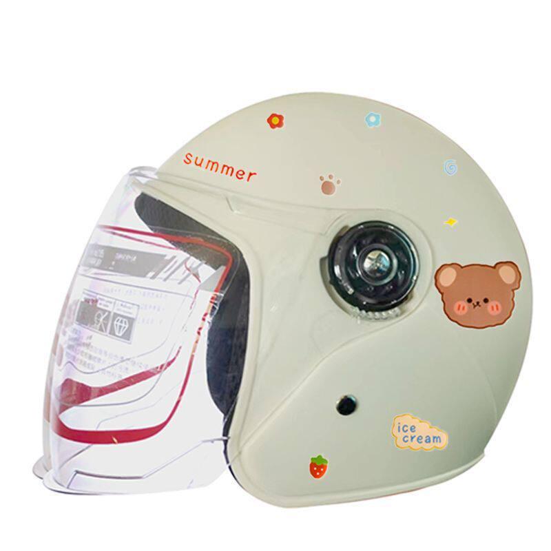 

Unisex Electric Bike Helmet: All-Season, Windproof, Sun-Protective, Drop-Resistant, Warm & Cute Half Helmet